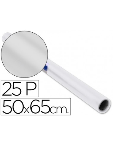 Papel charol blanco rollo 25 hojas de...