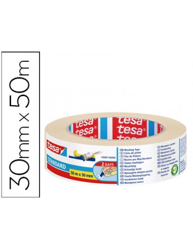 Cinta adhesiva tesa para pintor 50 mt...