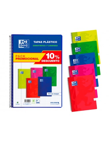 Cuaderno espiral oxford tapa plastico...