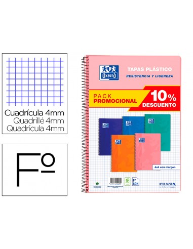 Cuaderno espiral oxford tapa plastico...