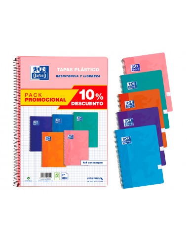 Cuaderno espiral oxford tapa plastico...
