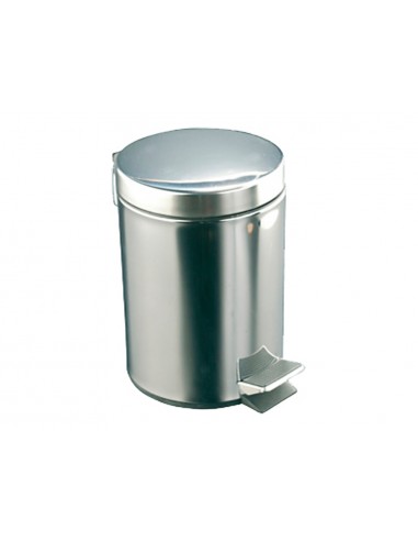 Papelera con pedal acero inoxidable...