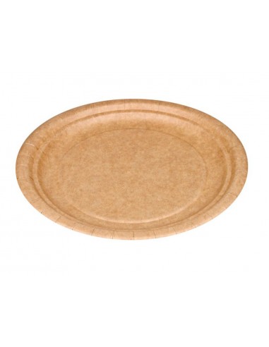 Plato carton biodegradable marron 22...