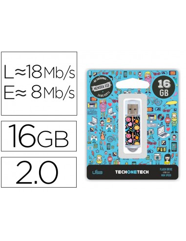 Memoria usb techonetech flash drive...