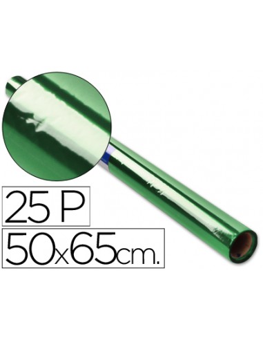 Papel celofan rollo trepado verde 25...