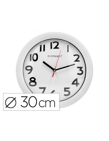 Reloj q-connect de pared plastico...