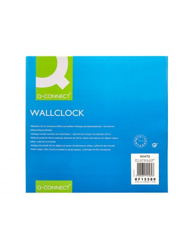 Reloj q-connect de pared plastico...