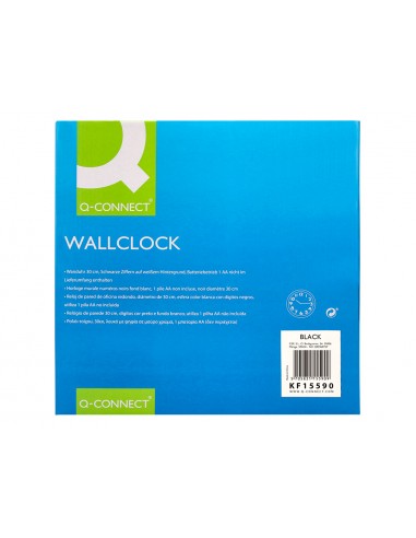 Reloj q-connect de pared plastico...