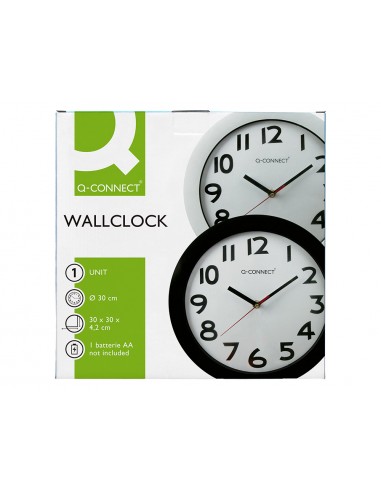 Reloj q-connect de pared plastico...