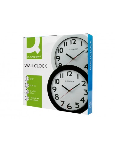 Reloj q-connect de pared plastico...
