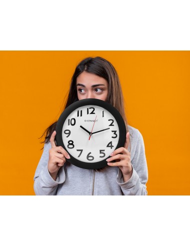 Reloj q-connect de pared plastico...