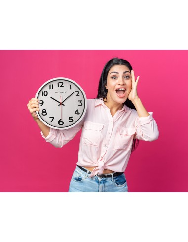 Reloj q-connect de pared plastico...