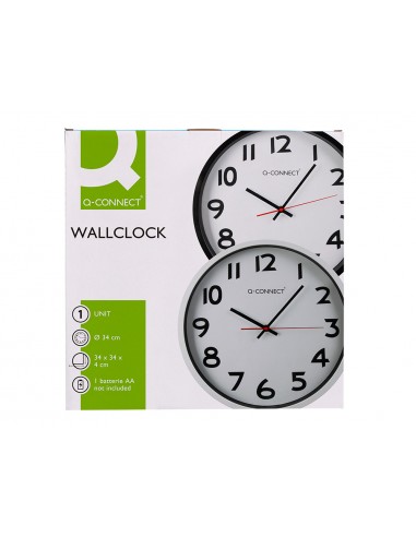 Reloj q-connect de pared plastico...