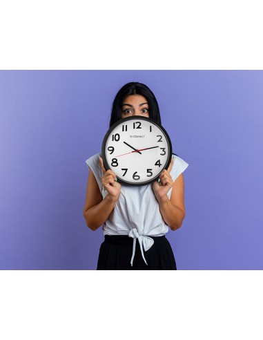 Reloj q-connect de pared plastico...