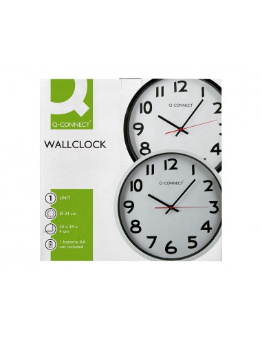 Reloj q-connect de pared plastico...