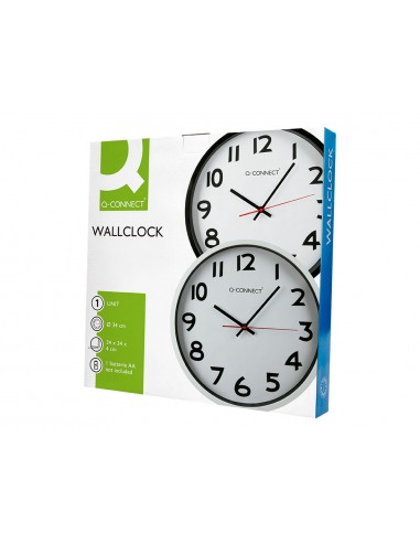 Reloj q-connect de pared plastico...