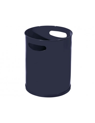 Papelera metalica con asas 111 negra...