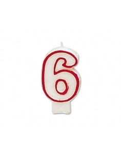 Vela cumpleaños liderpapel nº6