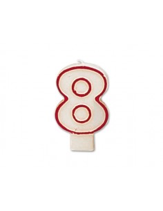 Vela cumpleaños liderpapel nº8