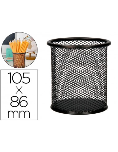 Cubilete portalapices q-connect negro...