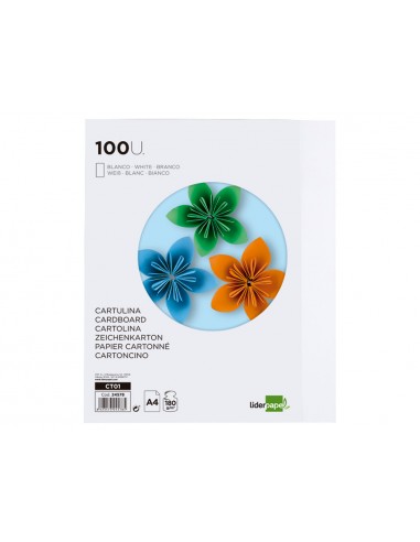Cartulina liderpapel a4 180g/m2...