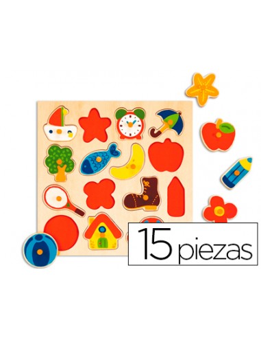 Puzle diset siluetas 15 piezas