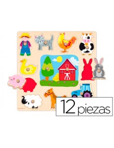 Puzle diset siluetas granja...