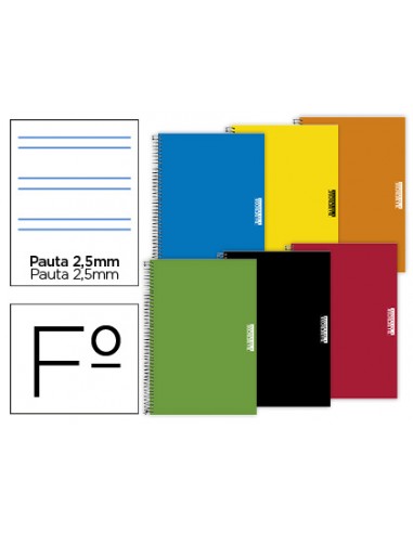 Cuaderno espiral papercop folio tapa...
