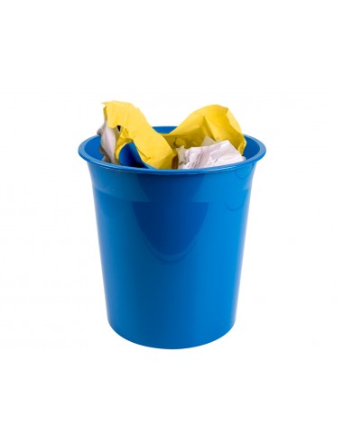 Papelera plastico q-connect azul...