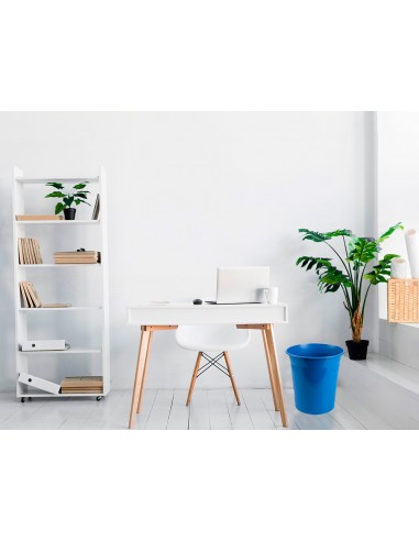 Papelera plastico q-connect azul...