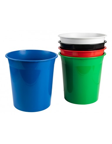 Papelera plastico q-connect azul...