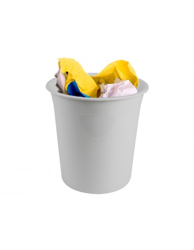 Papelera plastico q-connect gris...