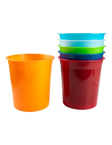 Papelera plastico q-connect gris...