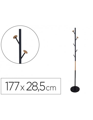 Perchero metalico q-connect negro con...