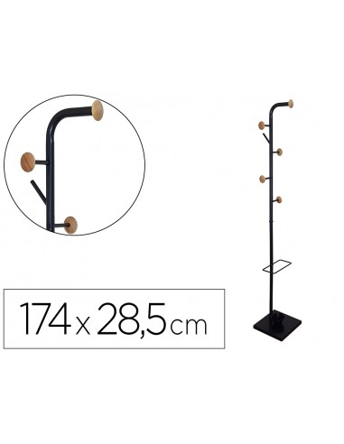 Perchero metalico q-connect negro con...