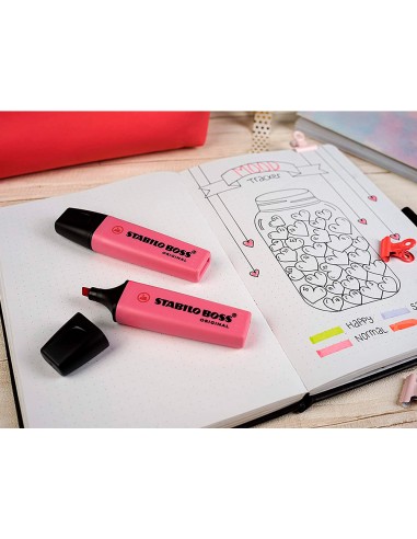 Rotulador stabilo boss fluorescente...