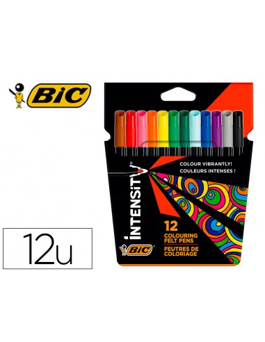 Rotulador bic intensity estuche de 12...
