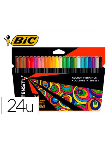 Rotulador bic intensity estuche de 24...