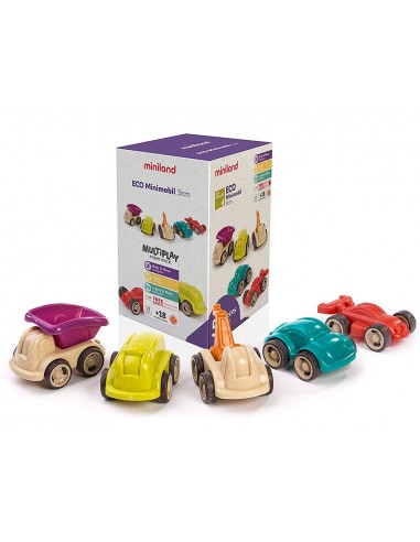 Juego miniland set de 5 minimobiles...