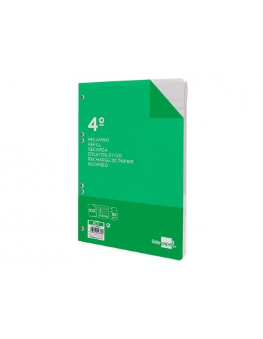 Recambio liderpapel din a5 100 hojas...