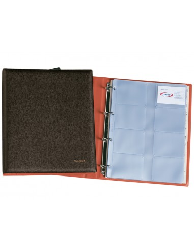 Tarjetero pardo folio 4 anillas...