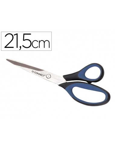 Tijera oficina q-connect mango caucho...