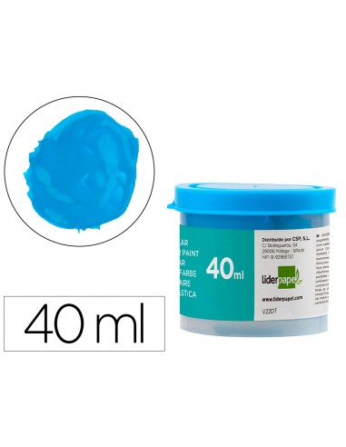Tempera liderpapel escolar 40 ml azul...