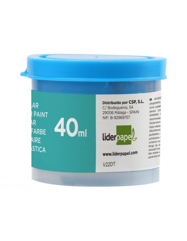 Tempera liderpapel escolar 40 ml azul...