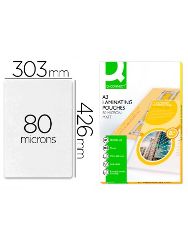 Bolsa de plastificar q-connect 303 x...