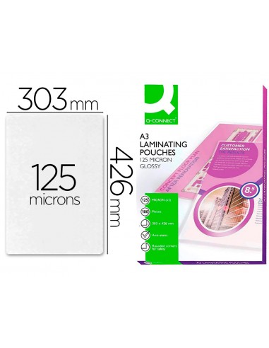Bolsa de plastificar q-connect 303 x...