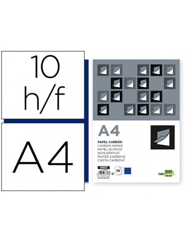 Papel carbon liderpapel azul din a4...