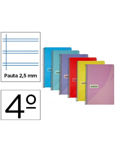 Cuaderno espiral papercop cuarto tapa...