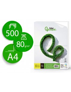 Papel liderpapel a4 80g/m2...