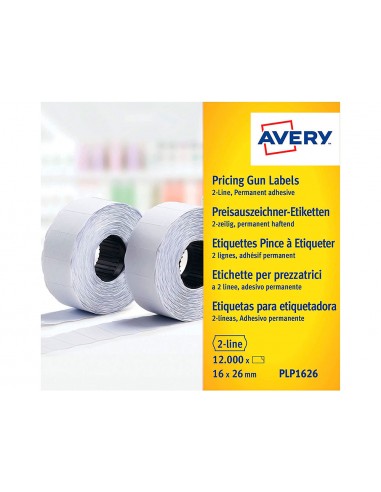 Etiqueta avery ondulada blanca...